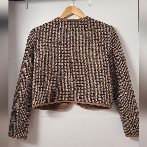 NWT Ann Taylor Weekend Tweed Crew Neck Jacket - Picture 5 of 7